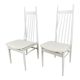 2 Scandinavian chairs with white bars from the 60s