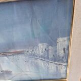 Marine painting under glass
