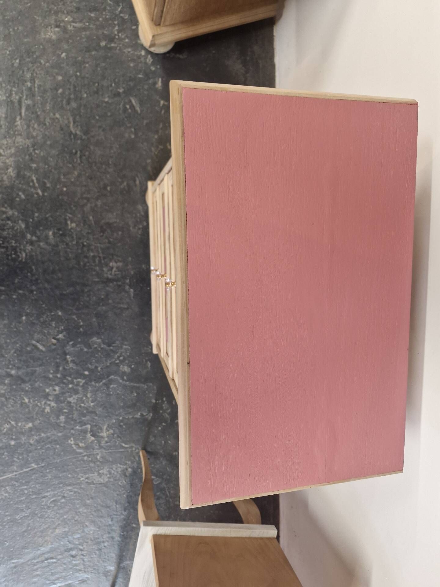 Wooden bedside table