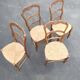 Série de 4 chaises paillées