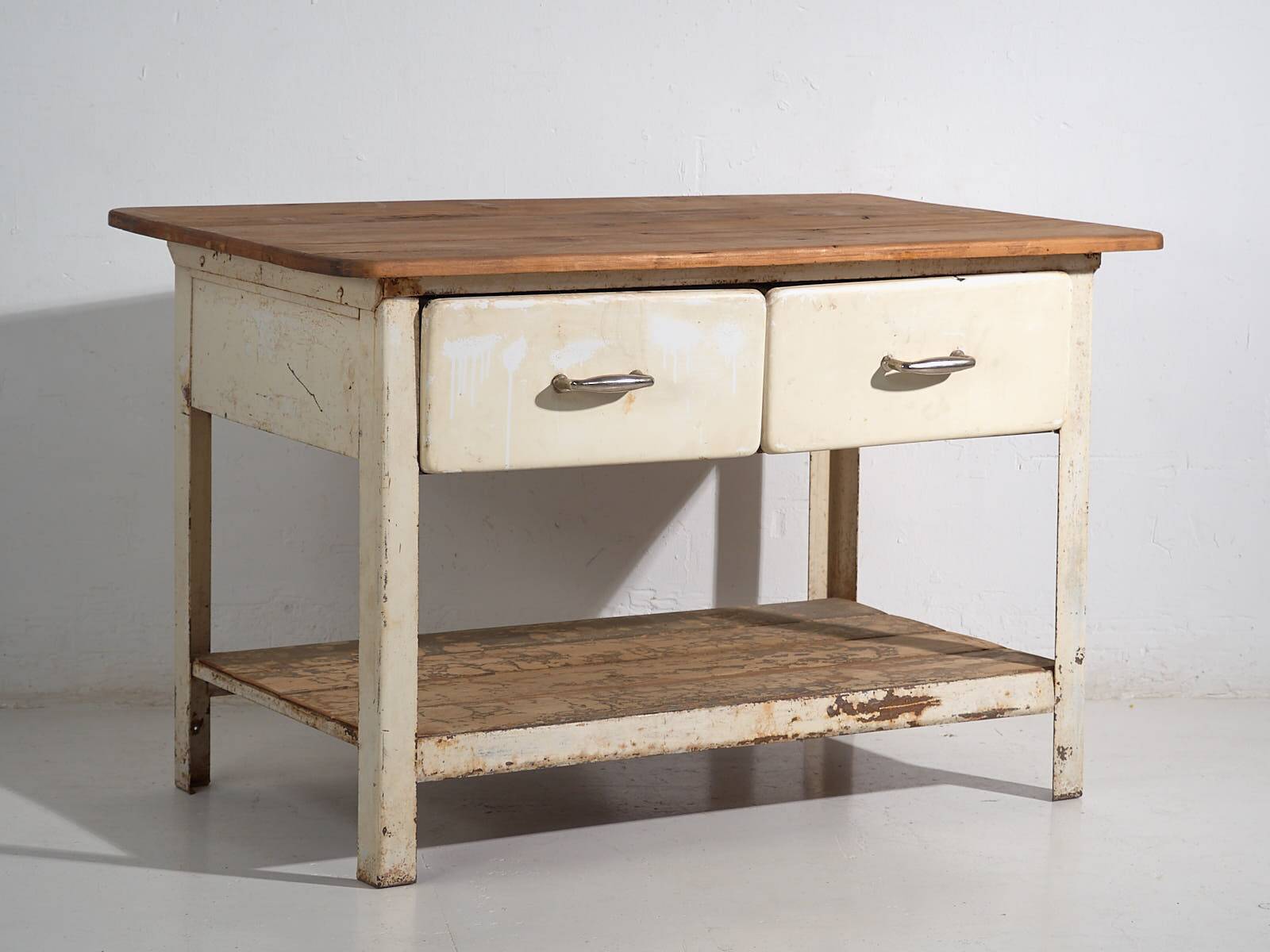 Industrial work table with drawers (c.1940) #75