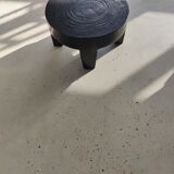 Coffee table en bois massif monoxyle noir