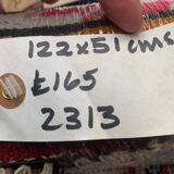 Ancien chemin de kilim étroit turc 122x51 cm shabby chic, kelim vintage
