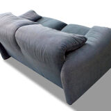 Sofa "Maralunga" by Vico Magistretti edition Cassina velvet bicolor