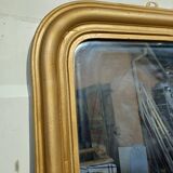 Napoleon III Mirror 19th Century Wood and Gilded Stucco