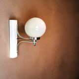 Opaline white glass wall sconce light