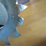 Vintage "sheaf of wheat" wall candle holder in painted brass