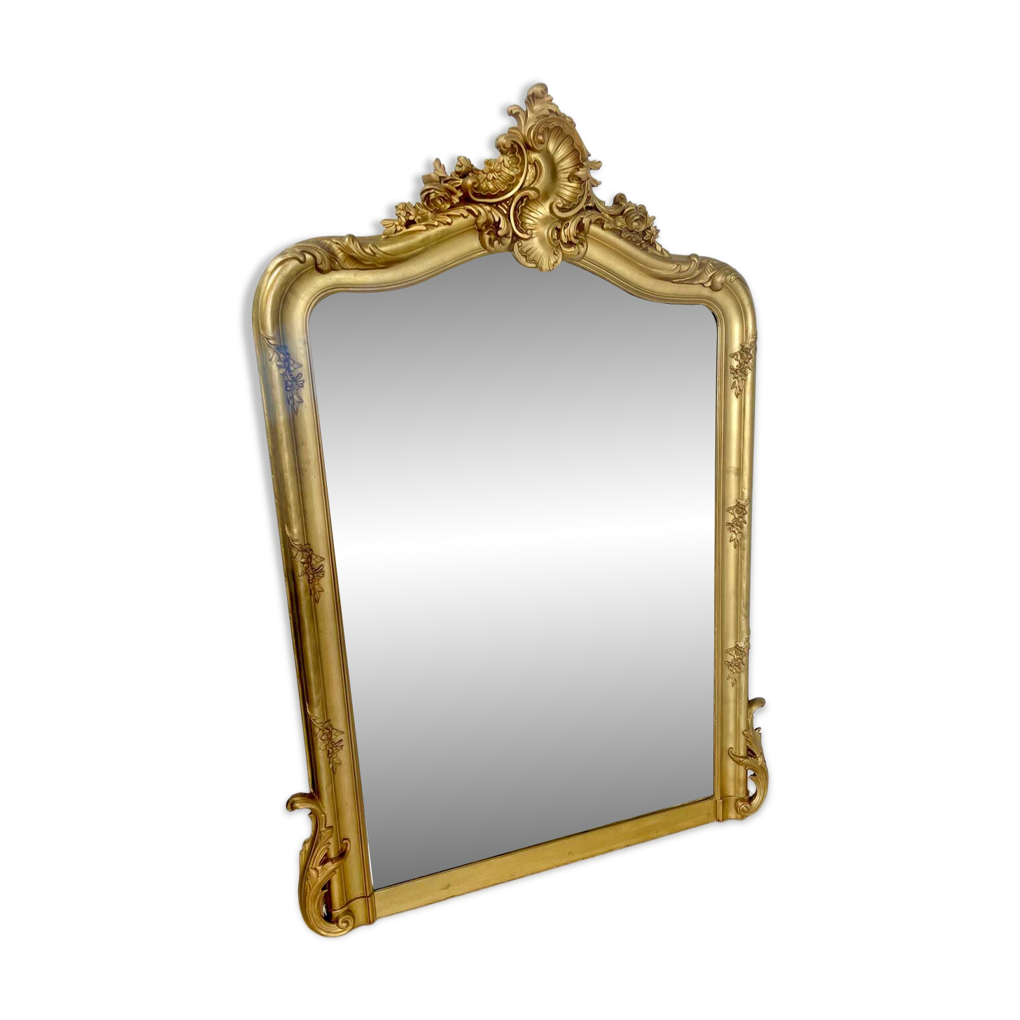 Large gold mirror in Louis XV style - 130 x 90 cm
