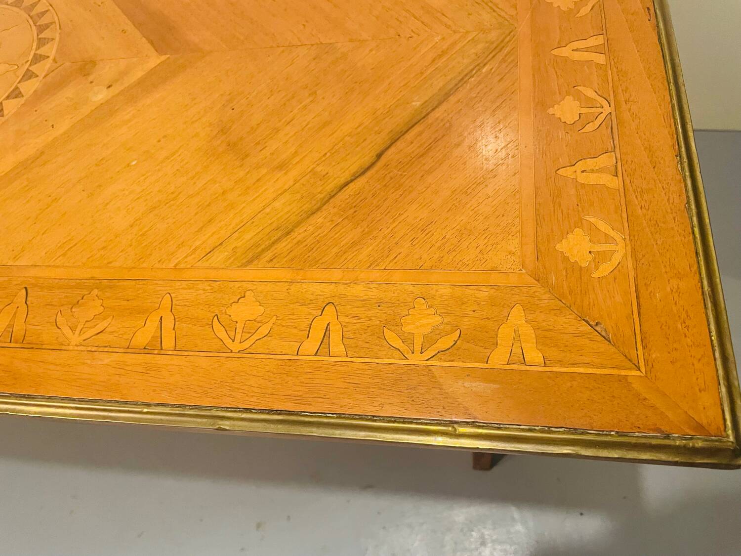 Neoclassical French Marquetry Coffee Table