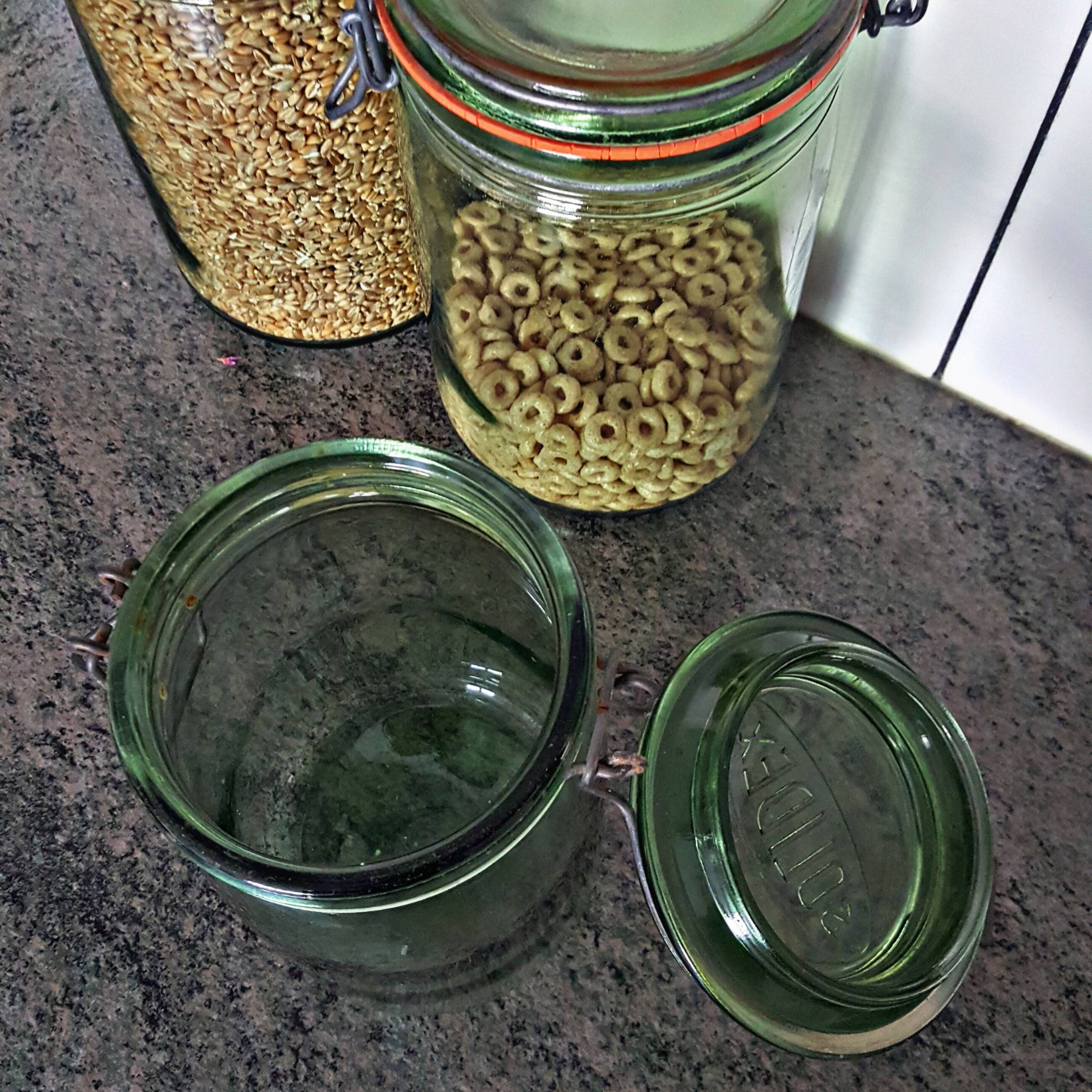 Bocal en verre vert Solidex 1L