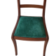 Chaise velours turquoise