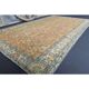 Vintage Turkish Oushak handmade wool cotton orange rug 161x267