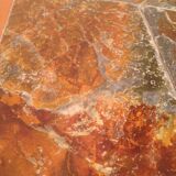 Octagonal lava stone coffee table