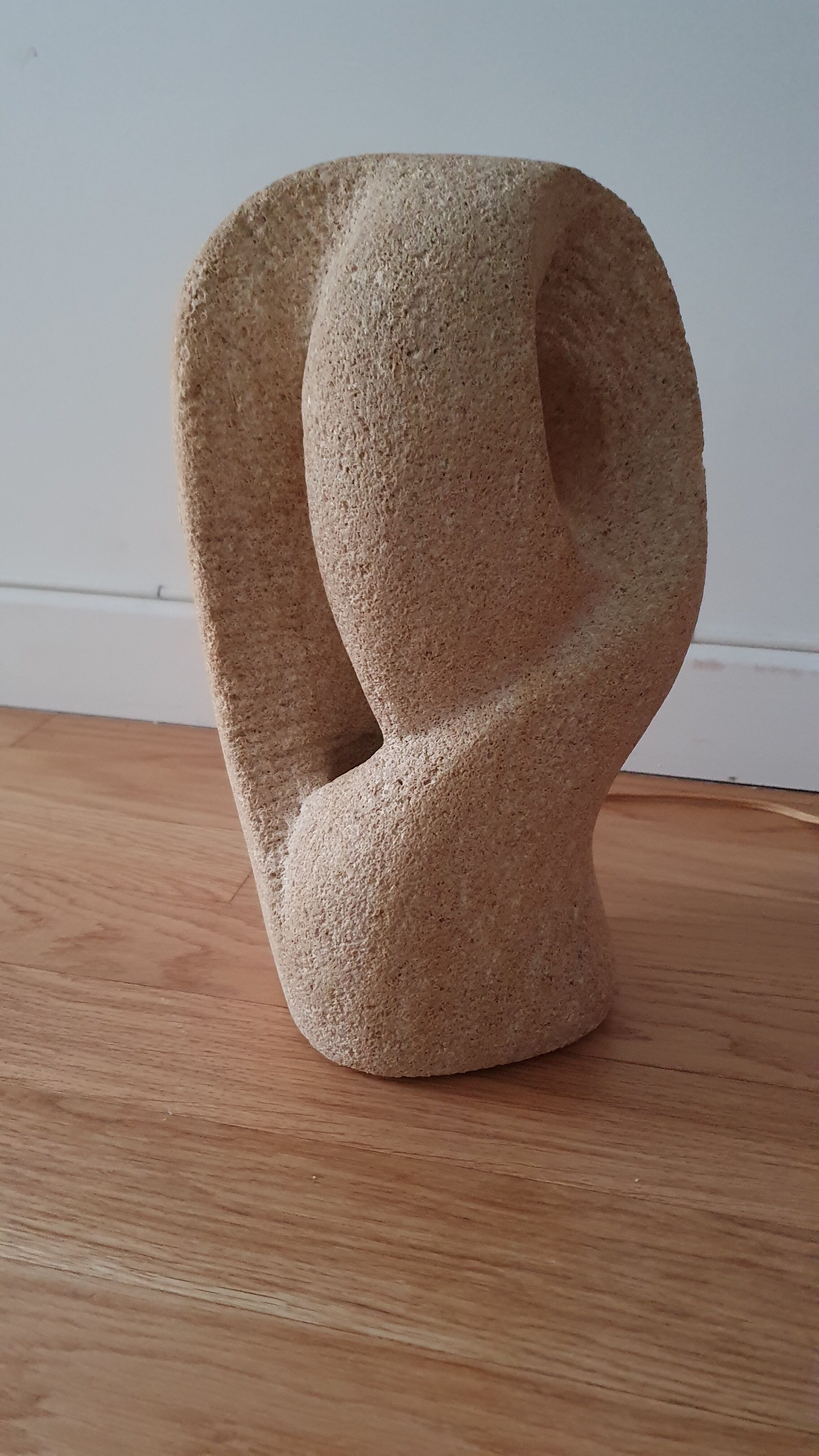 Natural stone sculpture lamp