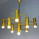 Gaetano Sciolari geometric chandelier, 9 lights, Italy, 1970s