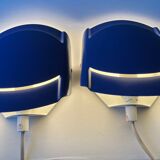 Pair of danish purple vintage wall lamps sconces by Lyfa