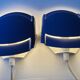 Pair of danish purple vintage wall lamps sconces by Lyfa