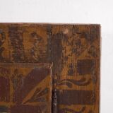 Antique wall cabinet painted with floral motifs (c.1850) #8