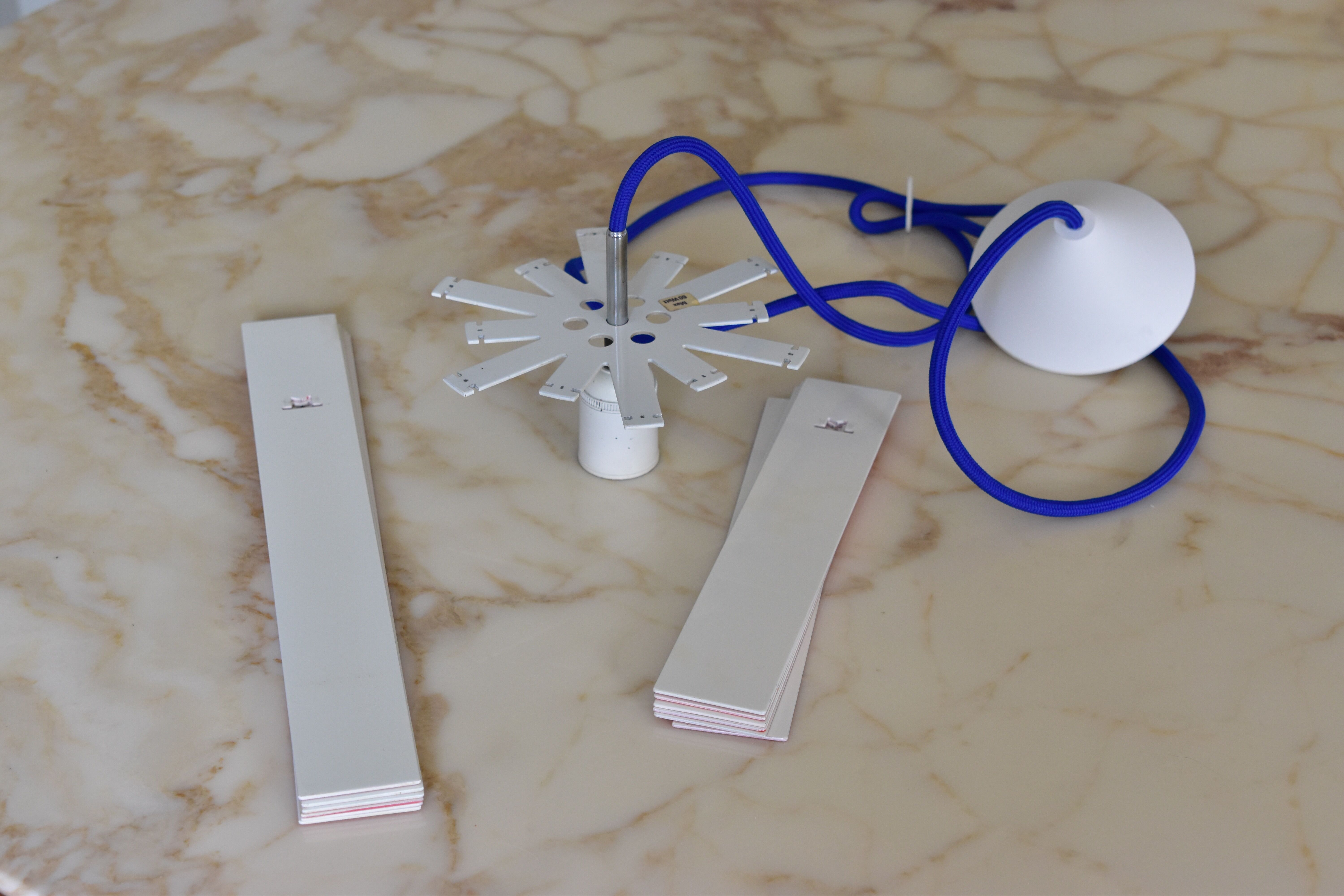 Cocktail Pendant by Henning Rehhof for Fog & Mørup in Red and White, 1970s