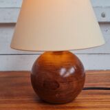 Walnut ball lamp
