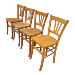 Série de 4 chaises de bistrot