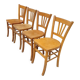 Série de 4 chaises de bistrot restaurant ancienne 1950