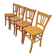 Série de 4 chaises de bistrot restaurant ancienne 1950