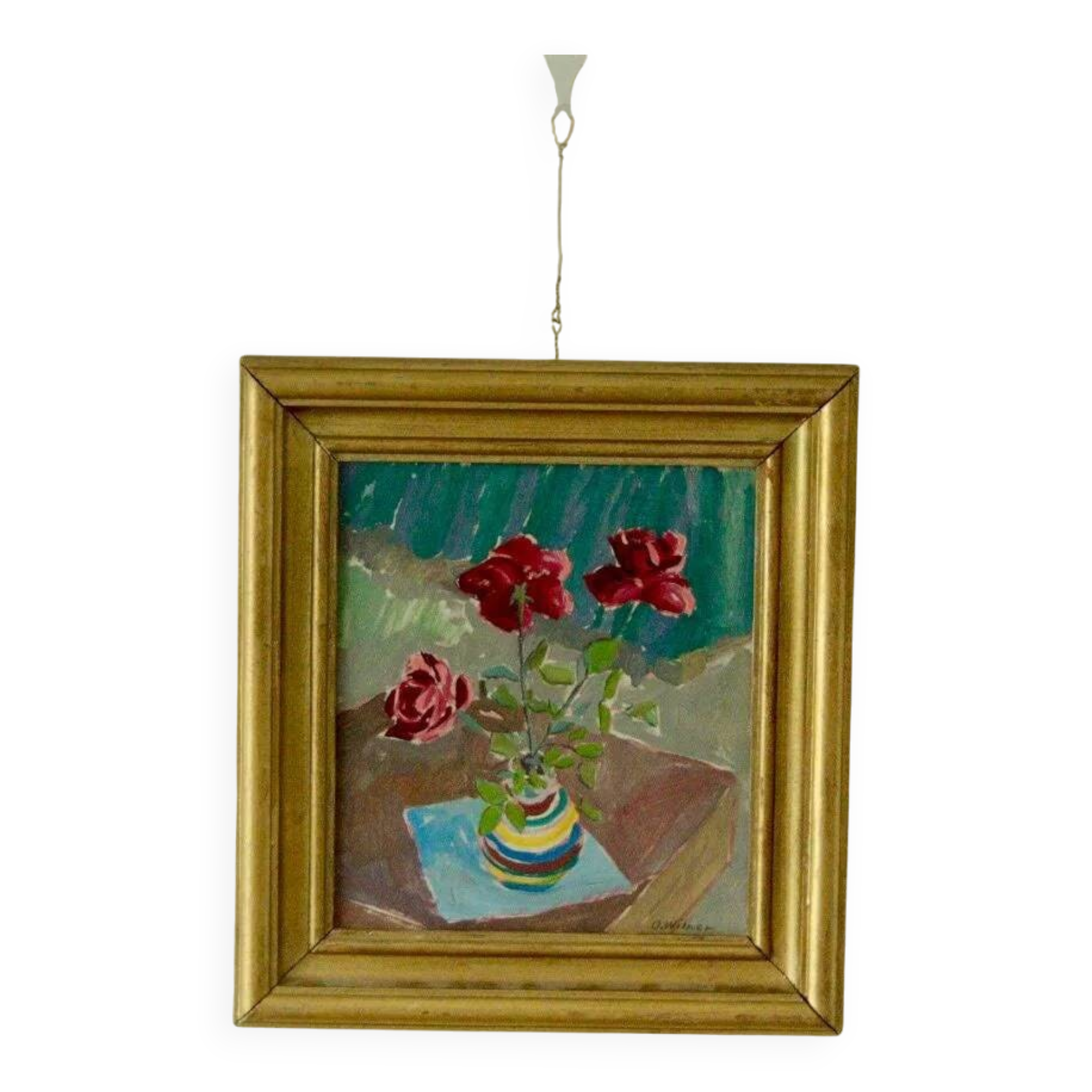 Flowers in vase by Olle Wilner