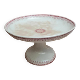 High earthenware compote from Sarreguemines, Ogives model.