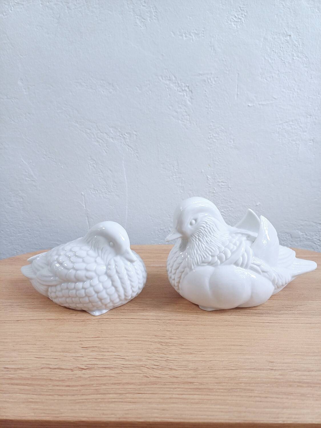 Pair of porcelain mandarin ducks John Jenkins