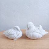 Pair of porcelain mandarin ducks John Jenkins