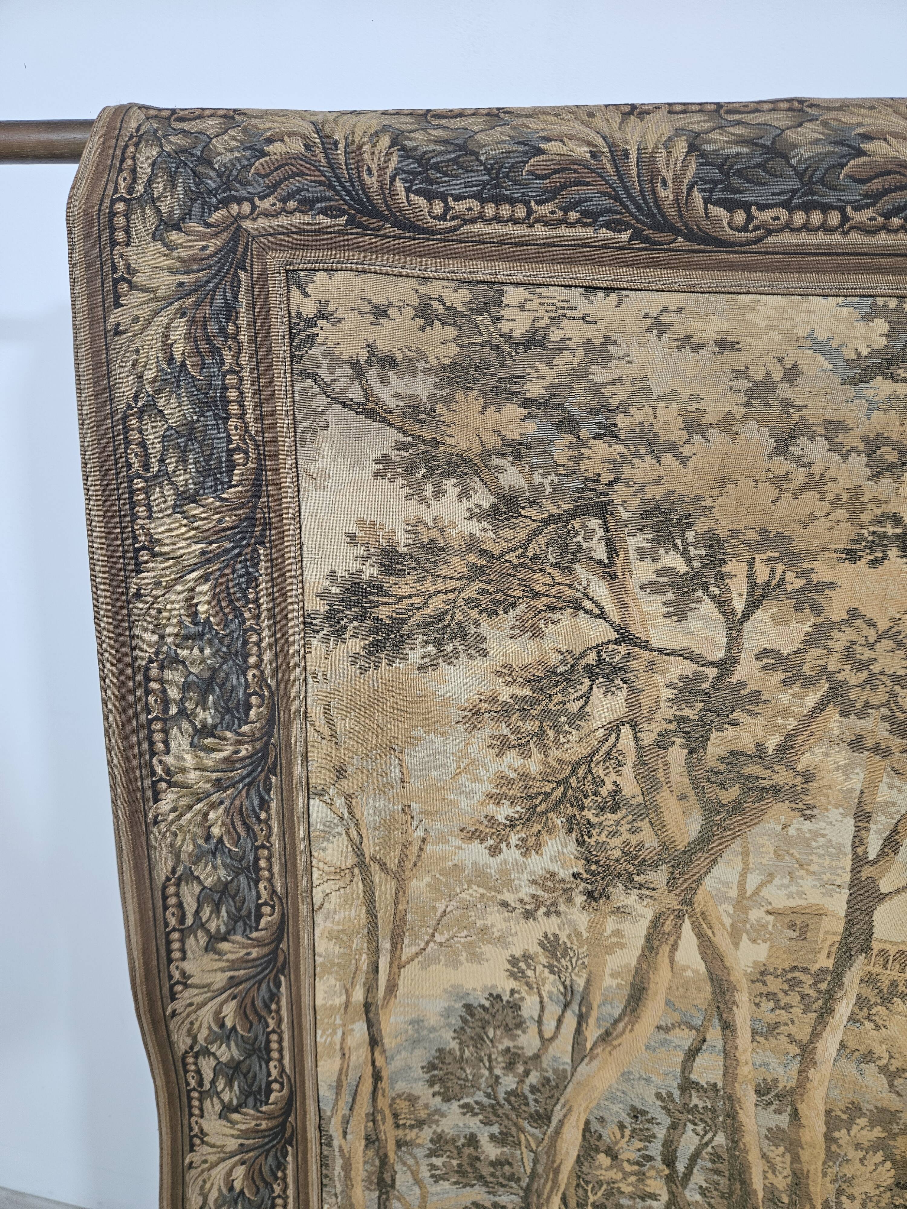 Tapestry with an idyllic forest scene