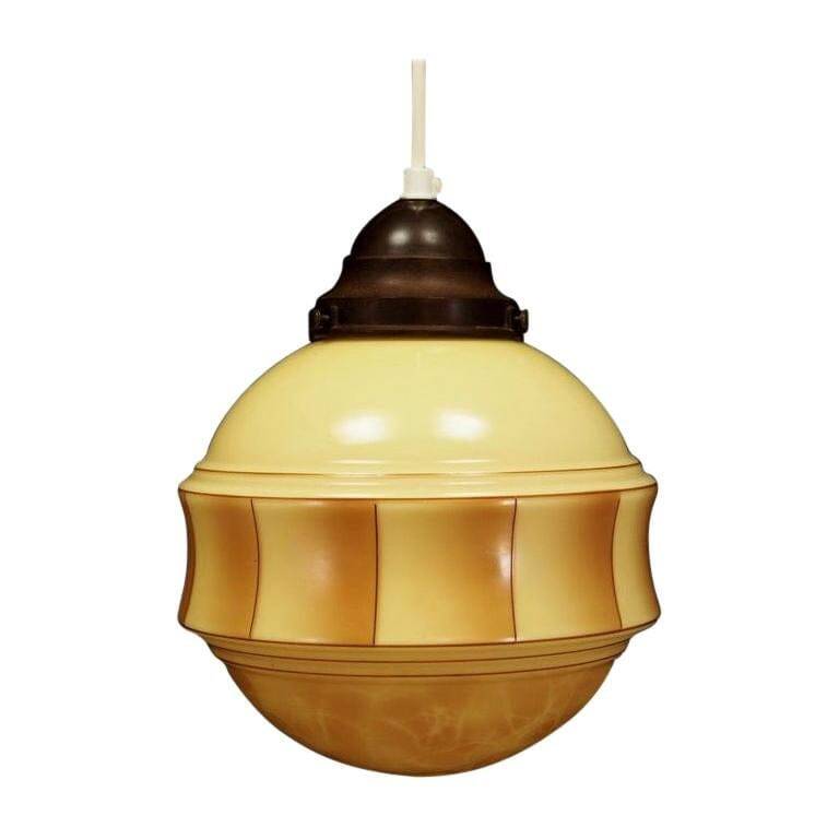 Glass pendant lamp, Danish design, 1970s, production: Denmark