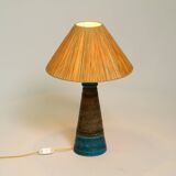 1960s Rimini Blue ceramic table lamp by Aldo Londi for Bitossi Italy