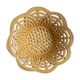 Yellow braided ceramic fruit basket