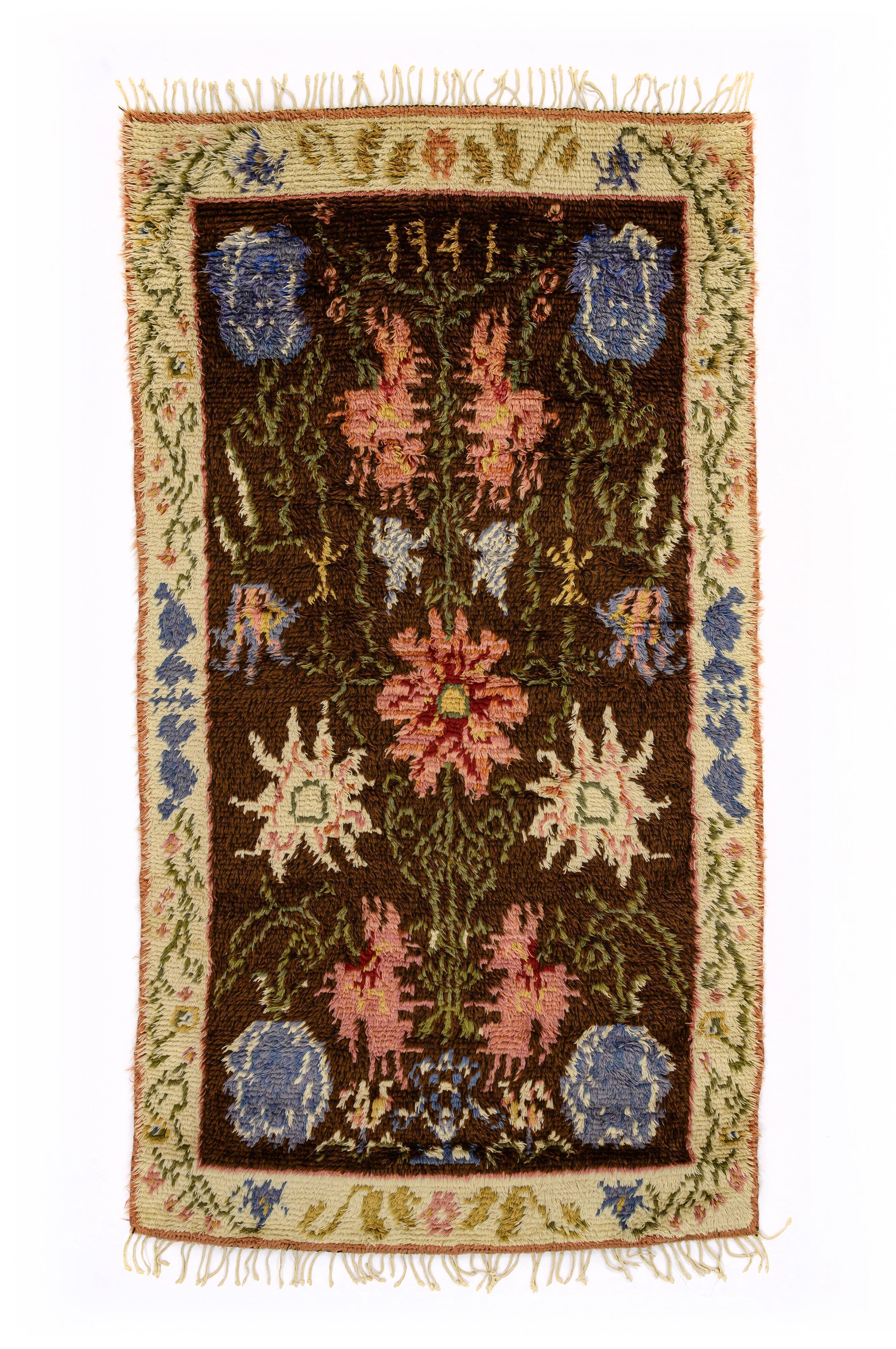 Scandinavian Jugendstil rya rug