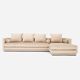 Corner sofa kopenhaga beige velour, scandinavian design