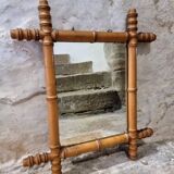 Antique French wall mirror in faux bamboo style – early 20th century