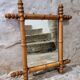 Antique French wall mirror in faux bamboo style – early 20th century