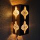 Pair of Palwa sconces in brass and crystal