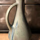 Pitcher in ceramic flame bluish gray signed GP