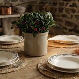 Set of 6 deep plates - Holly Model - HB&M Earthenware - 1900
