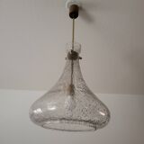 Designer drop pendant in blown and bubbled glass, Capital Lighting