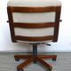 Desk chair in wood and fabric of the 1980s