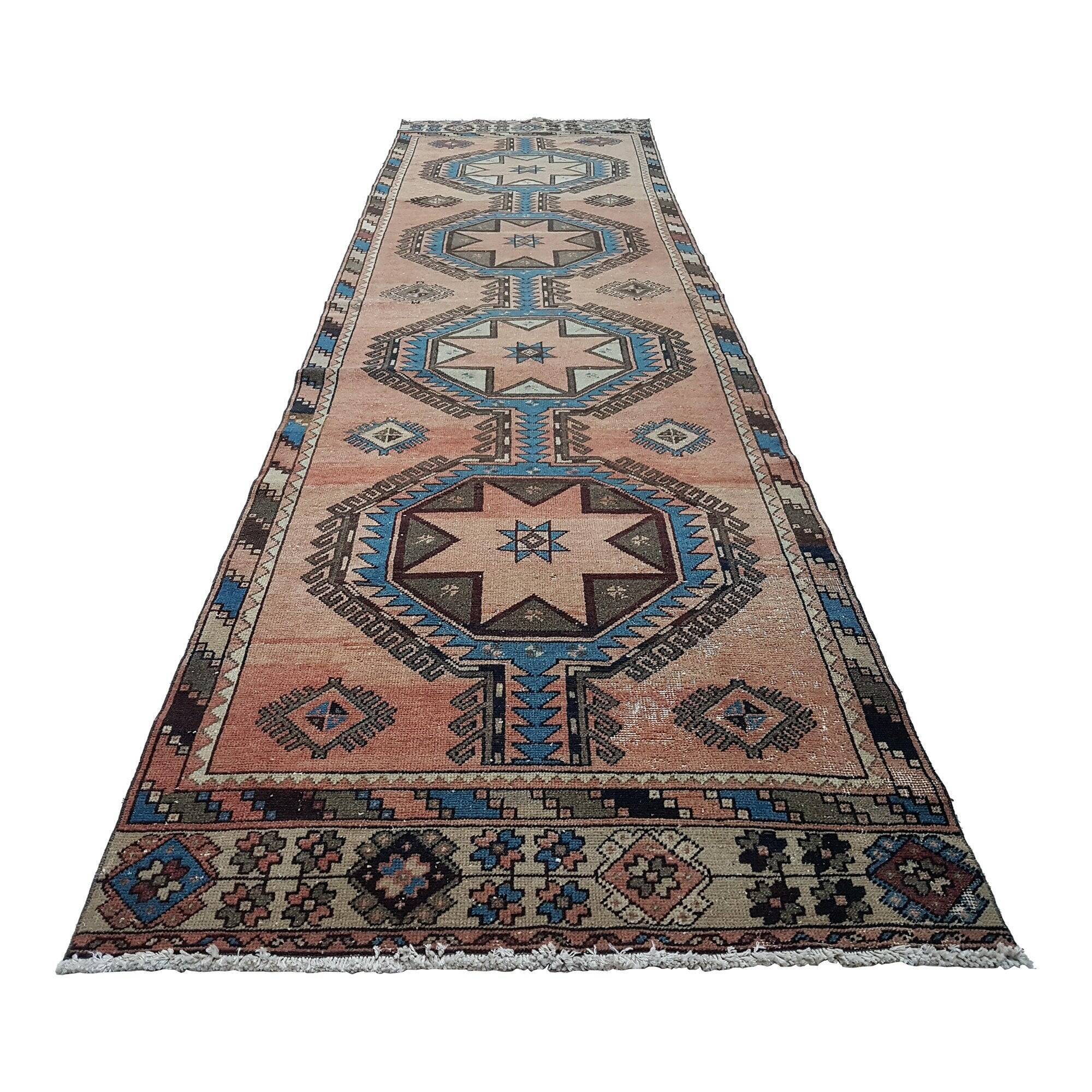 Tapis de couloir turc vintage