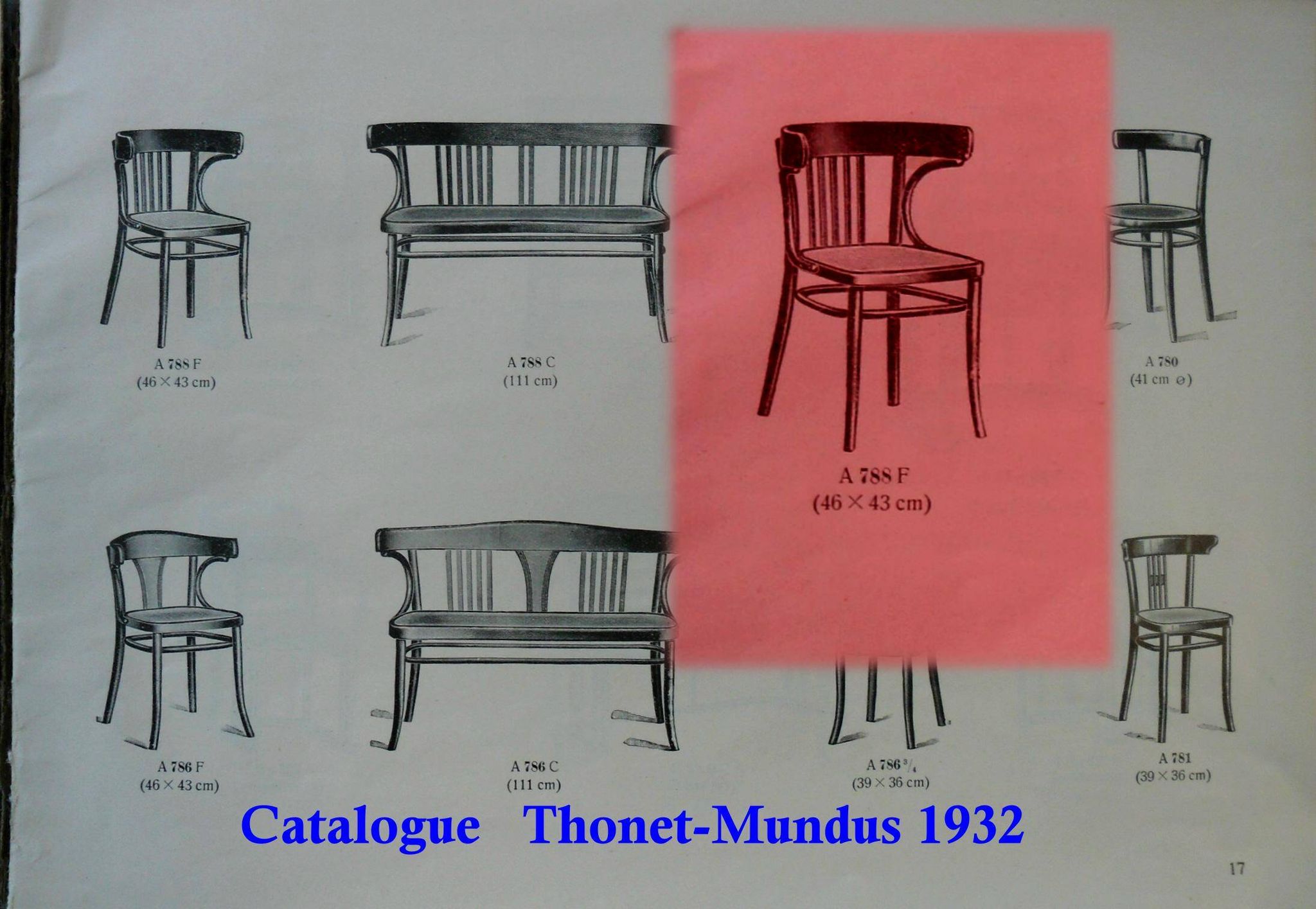Office armchair N°A788/F Thonet-Mundus 1930, bentwood bistro