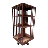 EM rotating library. Terquem, Paris walnut late nineteenth