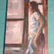 Peinture à l'huile impressionniste, portrait d'une femme, XXe siècle