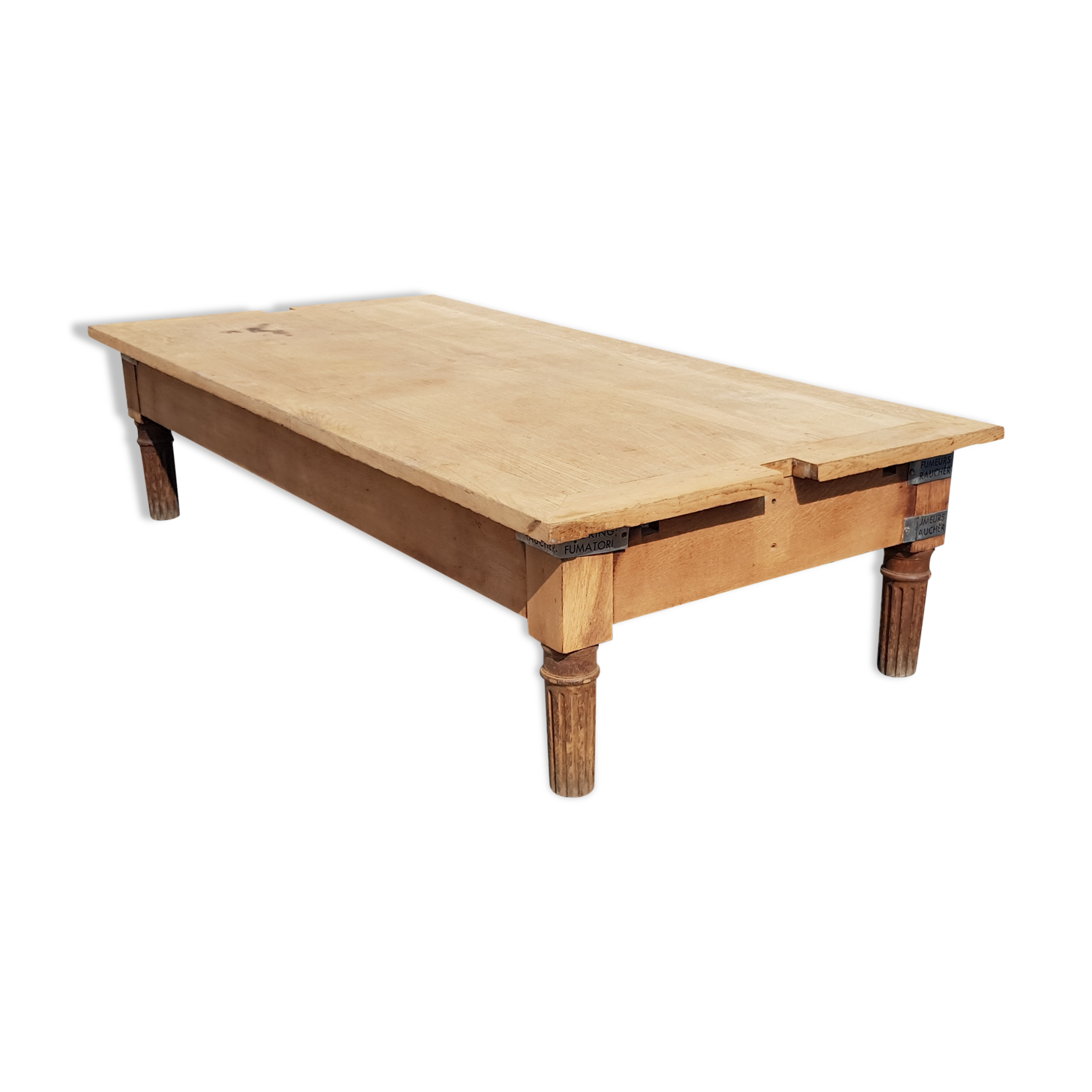 Solid oak coffee table from a pool academy
