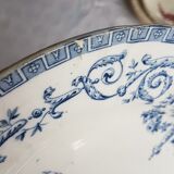 Plate faience of Gien with decoration of birds
